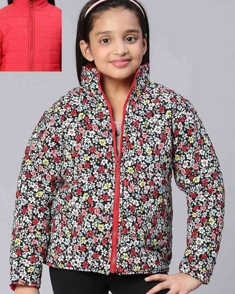 Floral Print Reversible Puffer Jacket