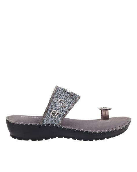 Buy Grey Heeled Sandals for Women by Metro Online