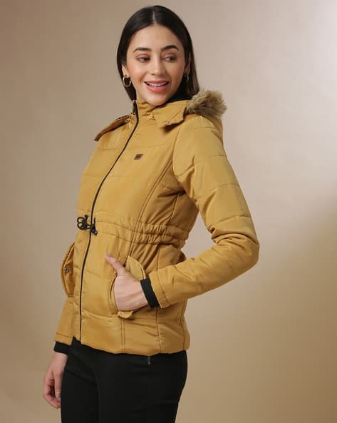 Buy Mustard Jackets Coats for Women by Campus Sutra Online