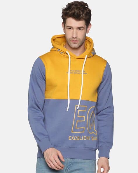 Typographic Printed Hooded Sweatshirt