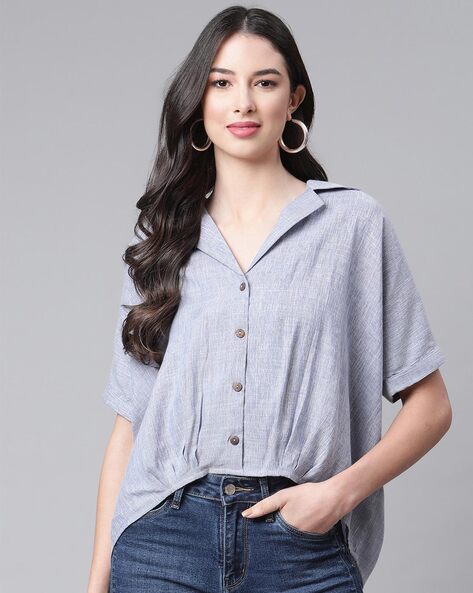 Buy Denim Tops for Women by Cottinfab Online Ajio