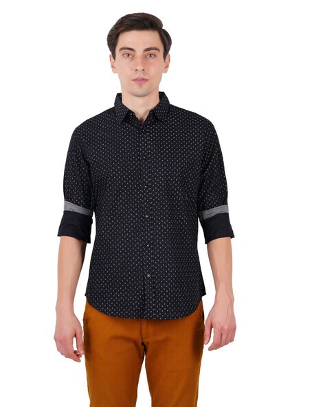 Micro Print Slim Fit Shirt