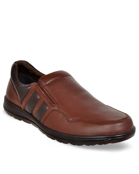 Allen Cooper Round-Toe Slip-On Shoes