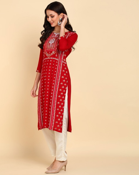 Buy Red Kurtis Tunics for Women by BANI WOMEN Online Ajio