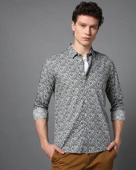 Pepe Jeans Men Floral Print Regular Fit Shirt