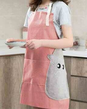Striped Waterproof & Oil-Proof Cooking Apron