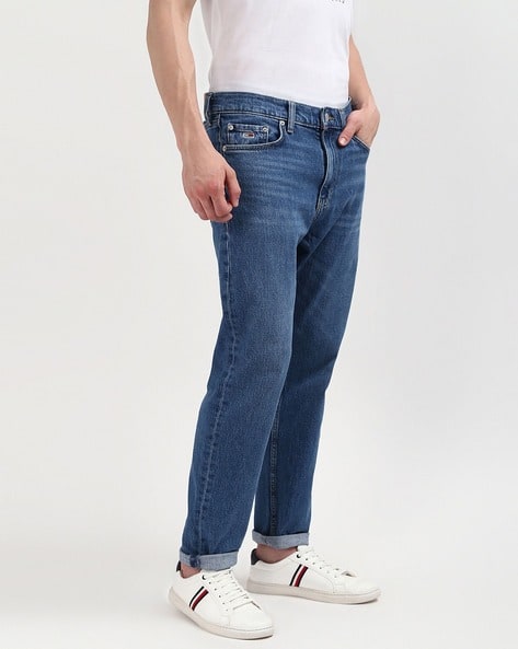 TOMMY HILFIGER Men Lightly Washed Slim Fit Jeans
