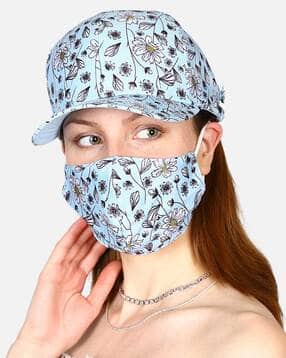 Free Authority - Floral Print Cap with Mask-picture-32