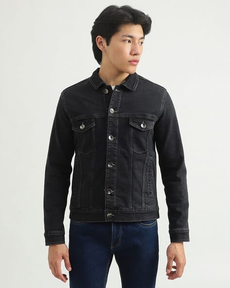 Spread-Collar Welt Pocket Jacket