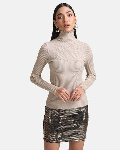 Kazo Women Ribbed Fitted Pullover