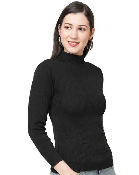 High neck women's sweatshirt sale