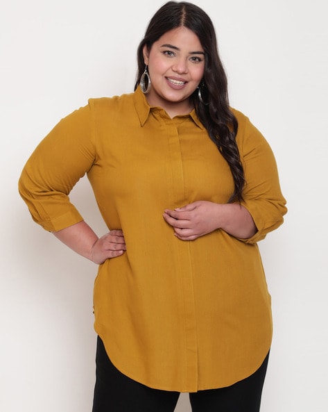 Buy Yellow Shirts for Women by Amydus Online Ajio