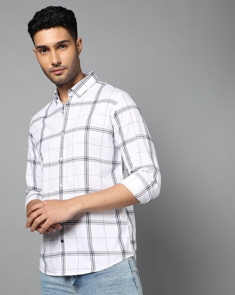 Spykar Men Checked Regular Fit Shirt