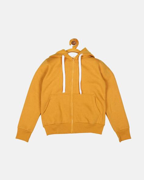 Buy Mustard yellow Sweatshirts Hoodie for Boys by Instafab