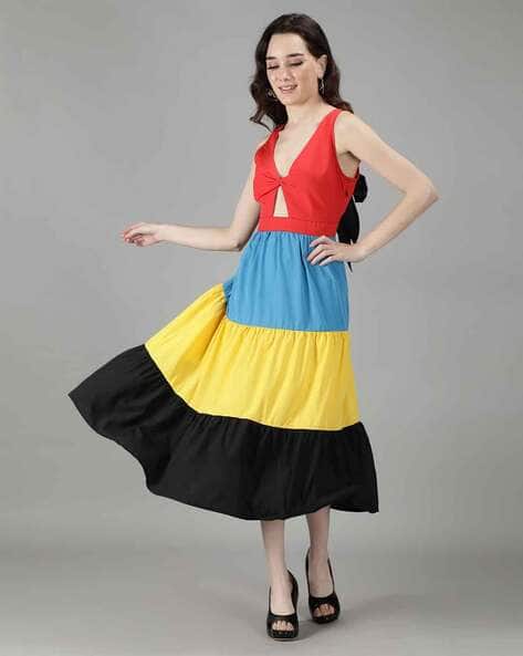 Buy Multicoloured Dresses for Women by Minglay Online