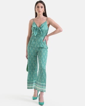 kazo Geometric Print Jumpsuit with Tie-Knot-picture-41
