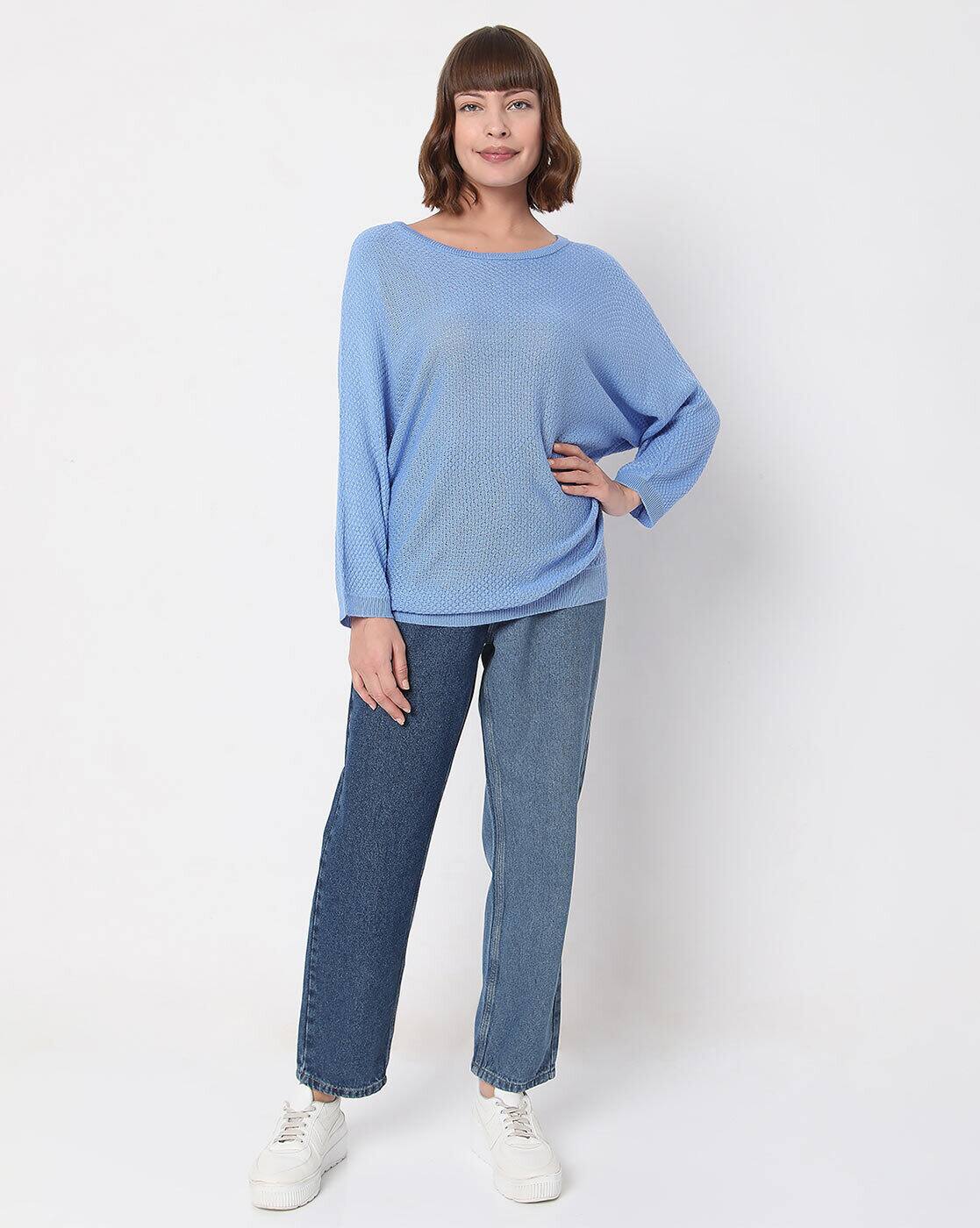ヴェロモーダ Vero Moda 【 Boat Neck Fine Knit Jumper Women
