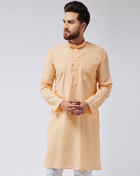 Sojanya Long Kurta with Patch Pocket