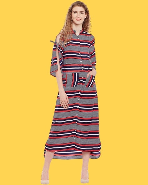 Belle Fille Women Striped Shift Dress