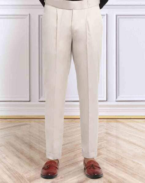 Buy Cream Trousers Pants for Men by KLOTTHE Online