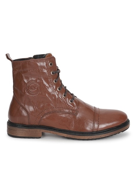 Allen Cooper Men Round-Toe Ankle-Length Boots