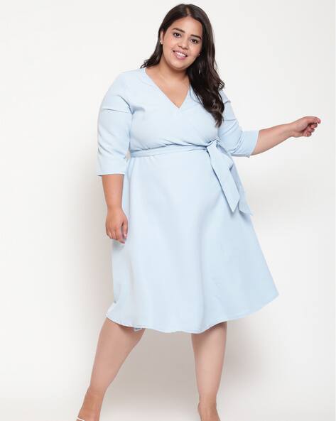 Buy Ice Blue Dresses for Women by Amydus Online