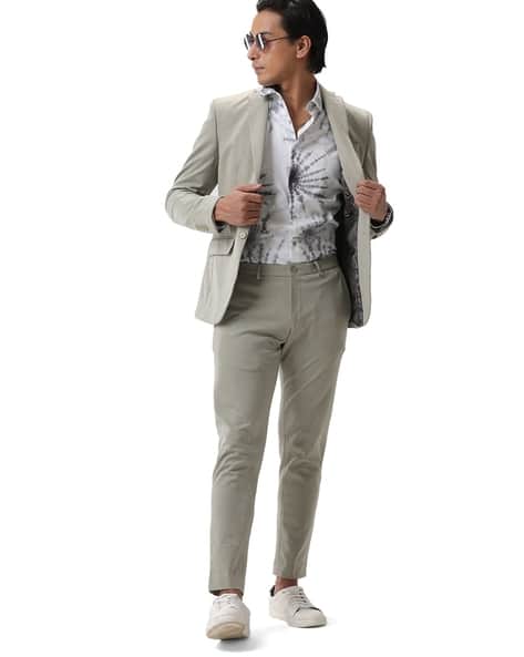 Grey Green Blazer Khaki Pants Buy Sea Green Blazers Waistcoats For