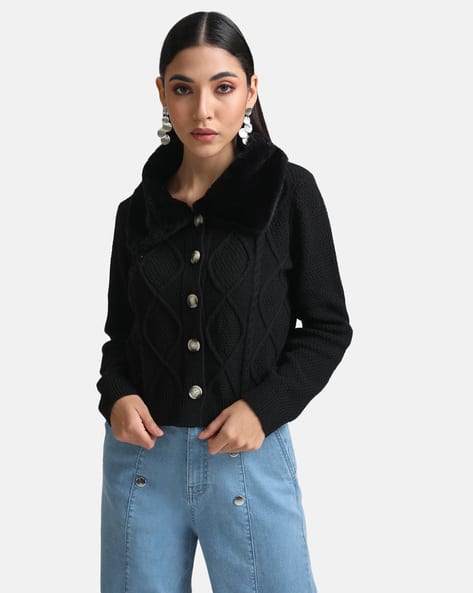 Buy Black Sweaters & Cardigans for Women by Kazo Online | Ajio.com