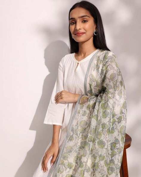 Women Leaf Print Dupatta Price in India