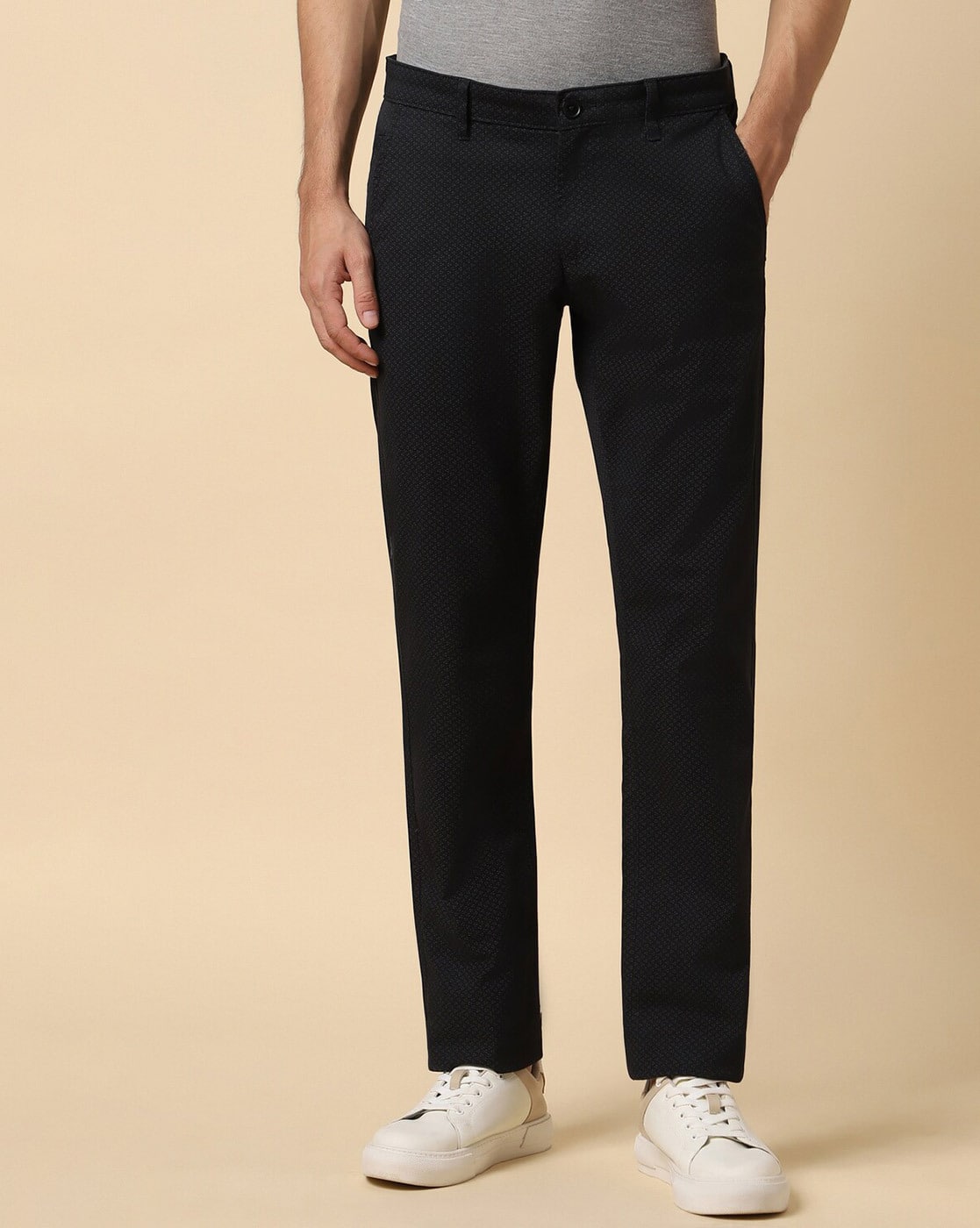 Men Slim Fit Flat-Front Chinos