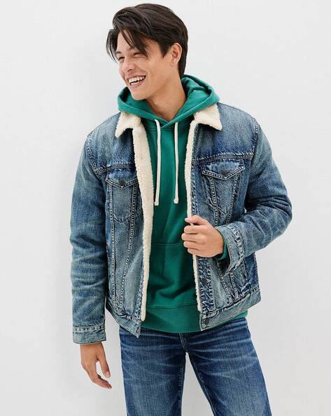 American eagle fuzzy jacket best sale