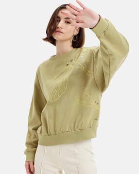 Women Graphic Print Fitted Sweatshirt-image-12