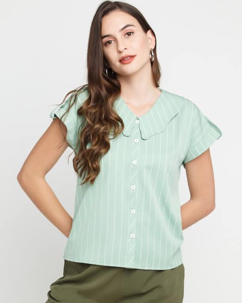 Zink London Stripes V-Neck Top