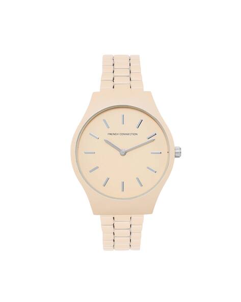 French Connection Women Beige Dial Zest Analogue Watch - FCS05B