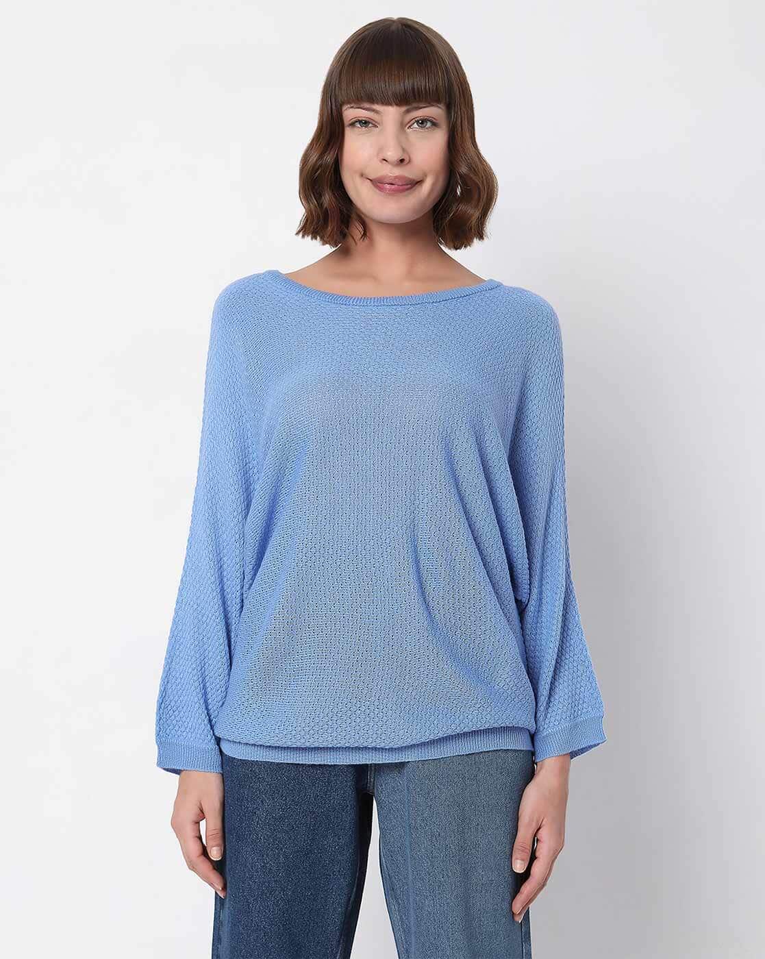 ヴェロモーダ Vero Moda 【 Boat Neck Fine Knit Jumper Women
