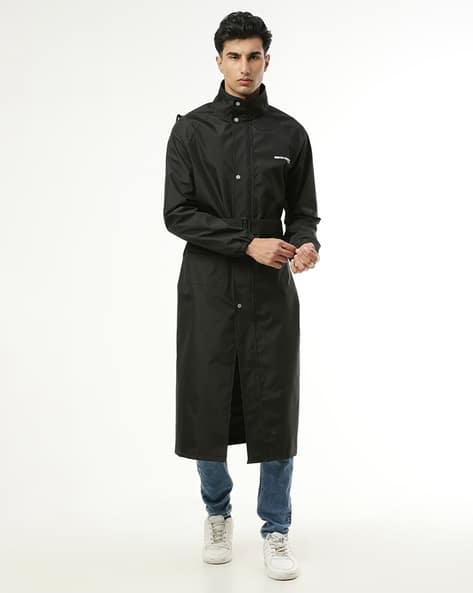 Black raincoat long Clearance