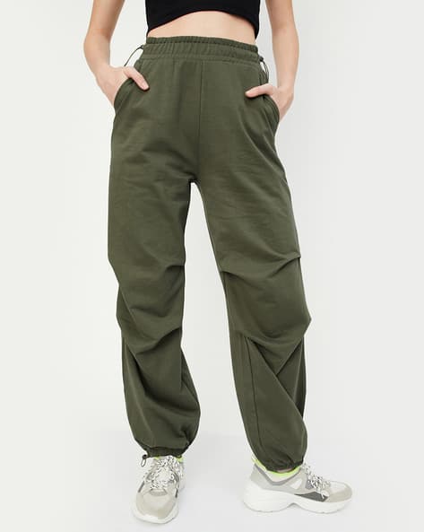 Buy Olive Green Trousers & Pants for Women by MAX Online