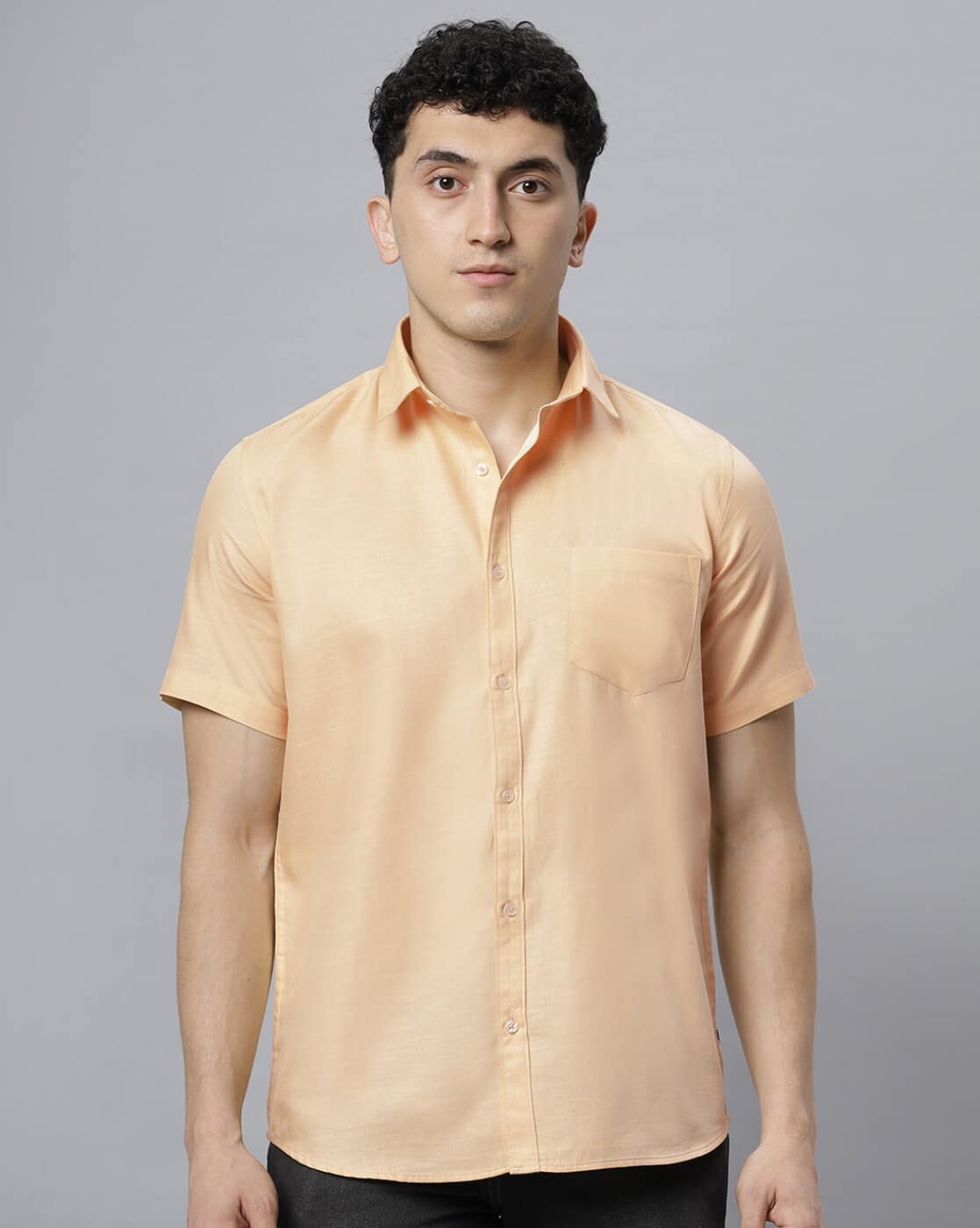 slim fit dress slacks Dress Shirt Men's French Convertible Cuff M3 15-15.5 Sleeve32/33 Rose main image 0