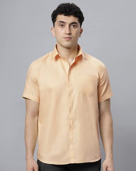 mens rose gold dress shirt Hi-Tie Black Floral Top Rose Gold Floral Silk Men's Long Sleeve Shirt, L main image 1