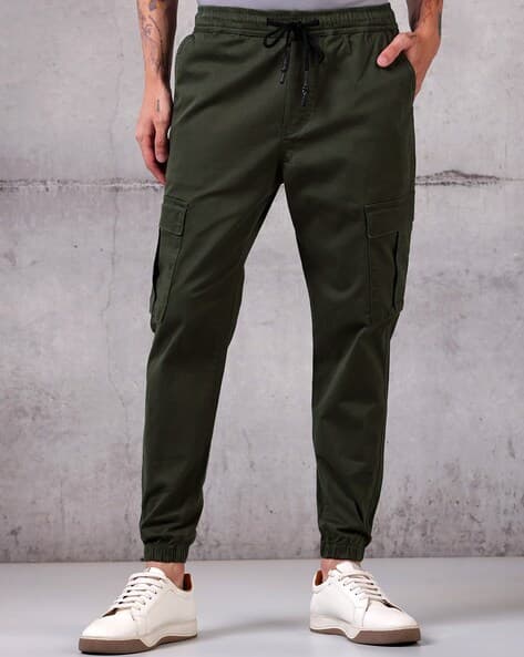 Buy Army Green Trousers Pants for Men by BEYOUNG Online