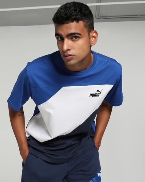 Puma Colourblock Relaxed Fit Crew-Neck T-Shirt
