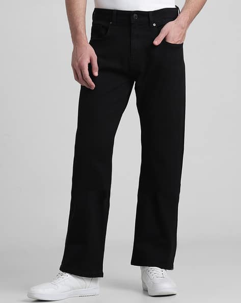 Men Lightly Washed Bootcut Jeans