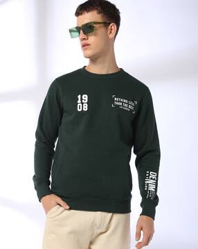 lee cooper Men Typographic Print Relaxed Fit Crew-Neck Sweatshirt-picture-43