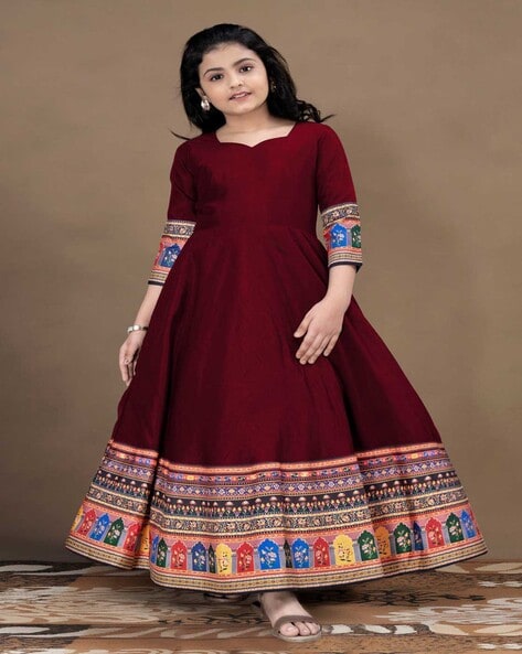 Buy Maroon Dresses Frocks for Girls by FASHION DREAM Online Ajio