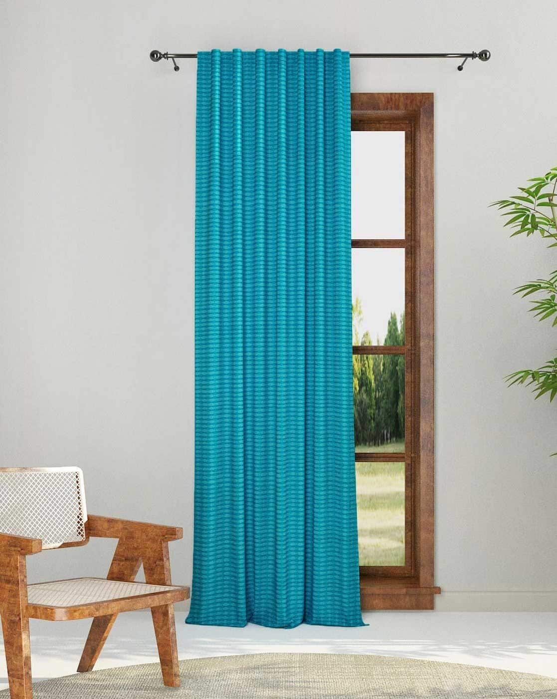 Buy Teal Blue Curtains Accessories for Home Kitchen by