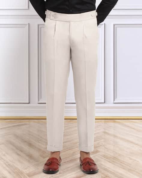 KLOTTHE Men Slim Fit Pleated Trousers
