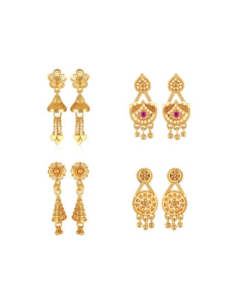 Buy Gold Earrings for Women by VIGHNAHARTA FASHION JEWELLERY