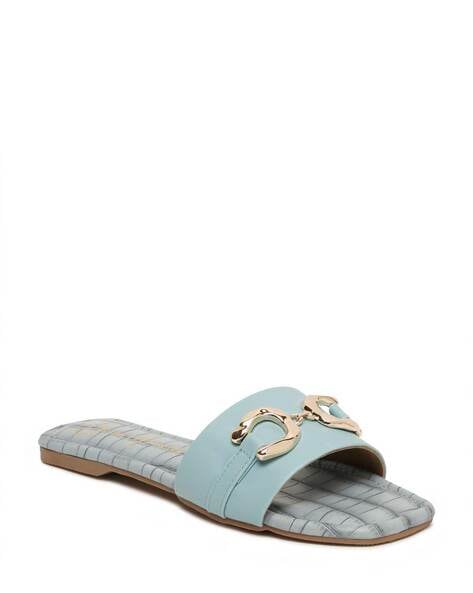 Bruno Manetti Open-Toe Slip-On Flat Sandals