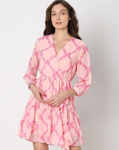 Vero Moda Women Floral Print Tiered Dress