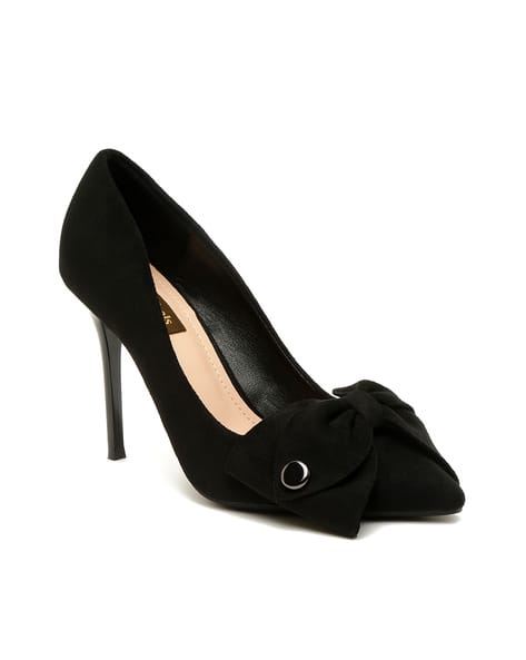 Buy Black Heeled Shoes for Women by Flat n Heels Online